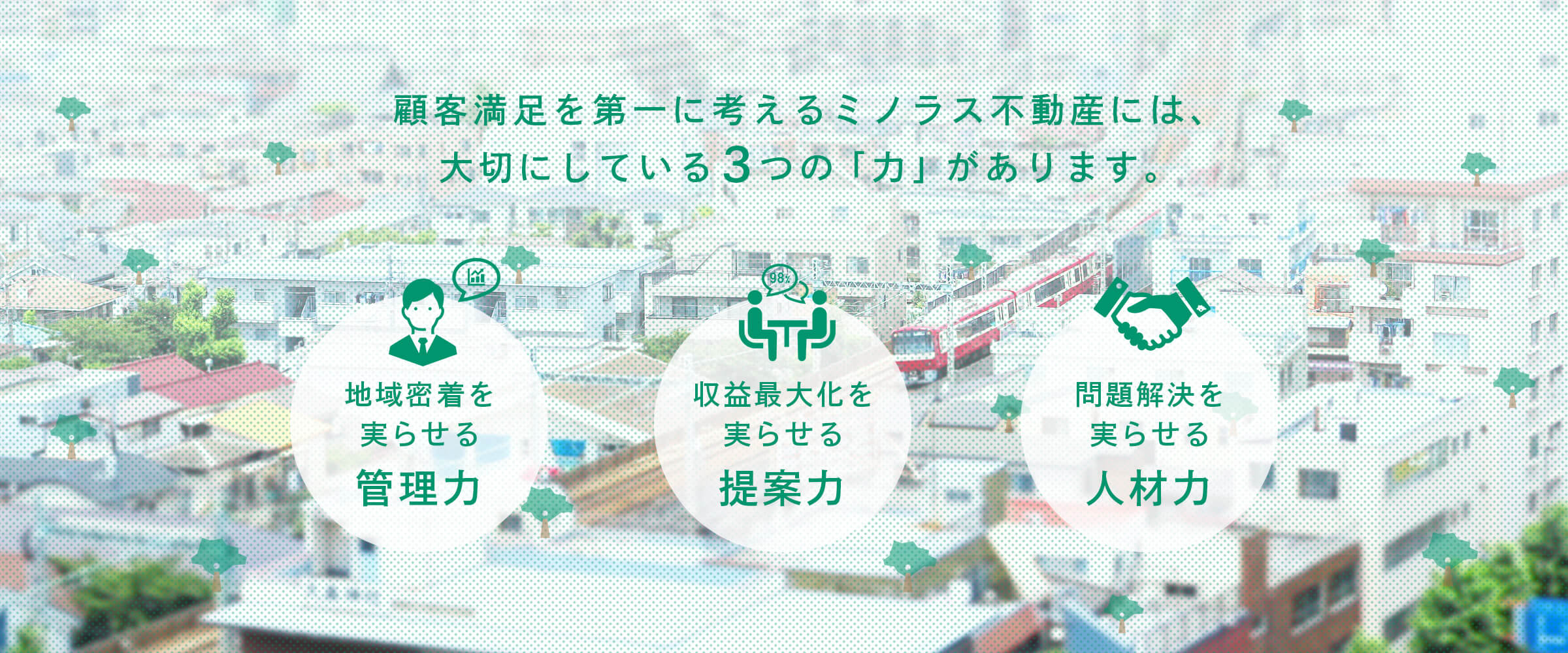 ミノラス不動産の３つの力